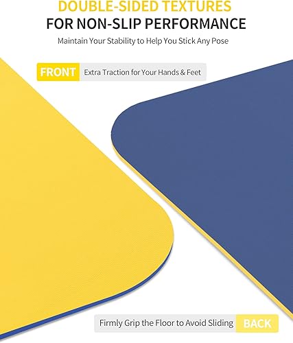 Miniatura 6 de CAMBIVO Tapete de yoga para mujeres, hombres y niños, 13, 14 y 25 pulgadas, extra grueso, antideslizante, 72 x 24 pulgadas, tapete de yoga de