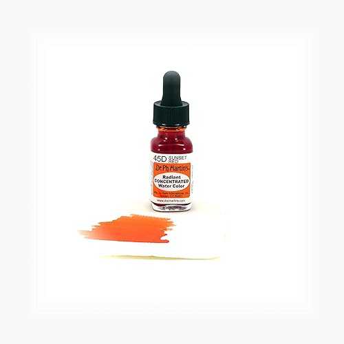 Miniatura 2 de Dr. Ph. Martin's Radiant Concentrated Water Color, 0.5 oz, Sunset Red (45D)