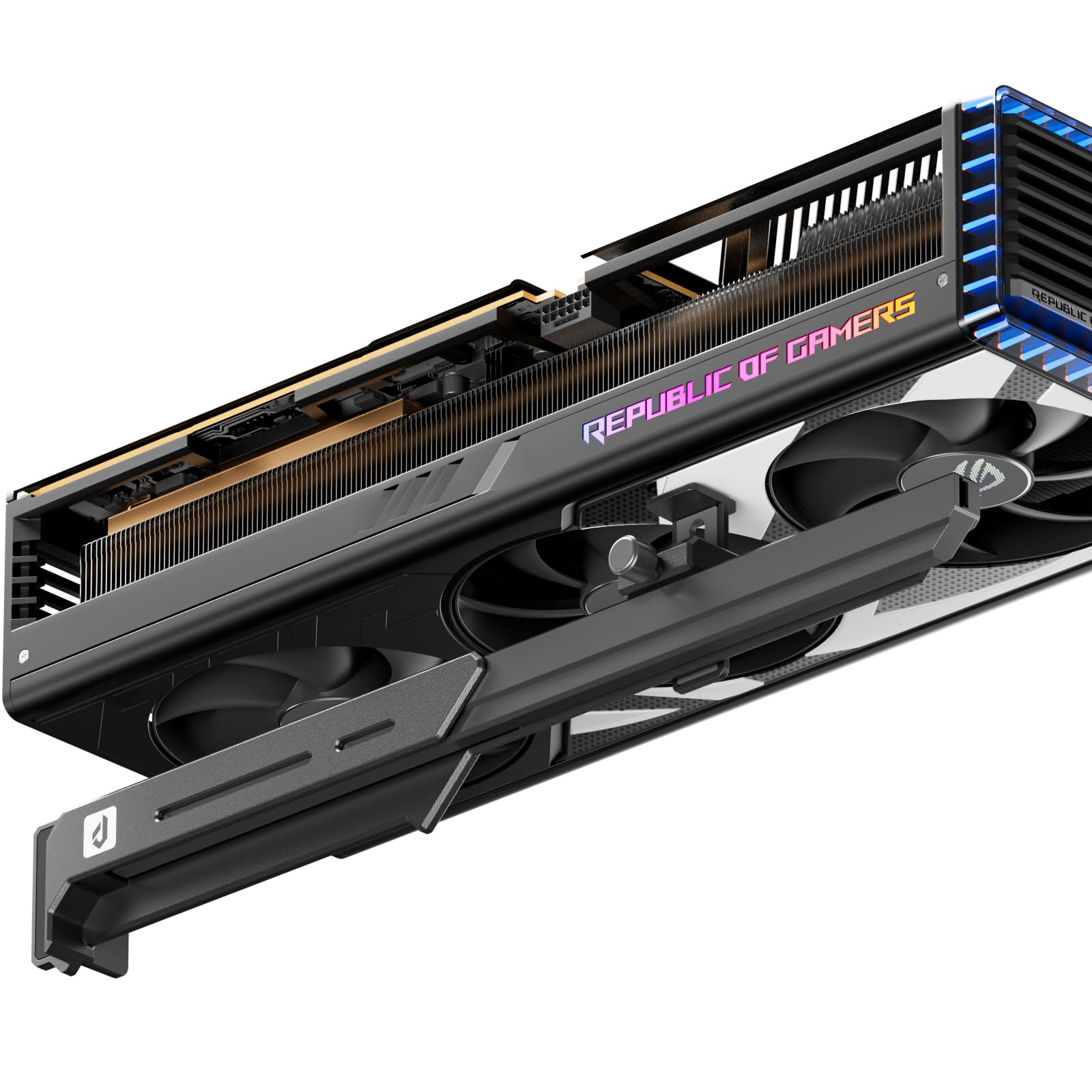 upHere GL7 Support de GPU en alliage robuste pour carte graphique réglable pour cartes vidéo universelles, design rail coulissant, noir