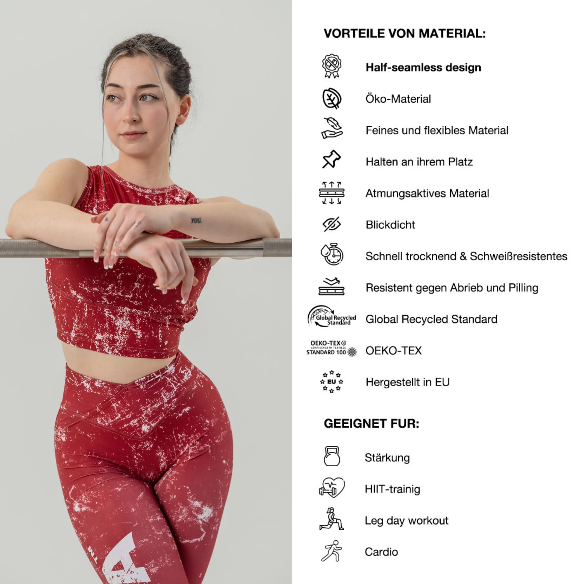 Nebbia Gym Leggings Damen – Kompressionsmaterial Push Up Leggings mit Öko-Material, V-Ausschnitt-Bund & Scrunch Butt Effekt – Blickdichte Sportbekleidung Hosen für Damen, Yogahose Lang