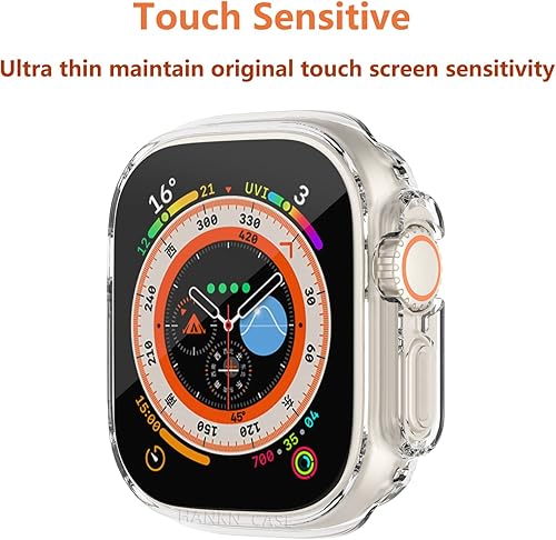Miniatura 4 de HANKN Paquete de 2 fundas protectoras de pantalla de TPU suave de cobertura frontal completa para Apple Watch Ultra 3 2 1 de 1.732 pulgadas, fundas