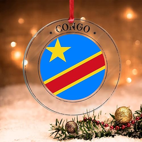 Vista 81 de Bandera de Curazao - Adorno para árbol de Navidad, bandera nacional, decoración de árbol de Navidad de Curazao, recuerdo acrílico, adorno colgante