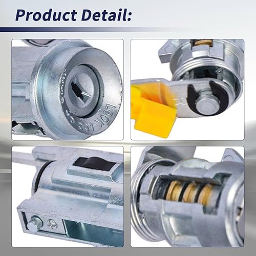 Miniatura 3 de Cerraduras de puerta de encendido y cerradura de gas con 2 llaves compatibles con camioneta Toyota 1992-1995 plata