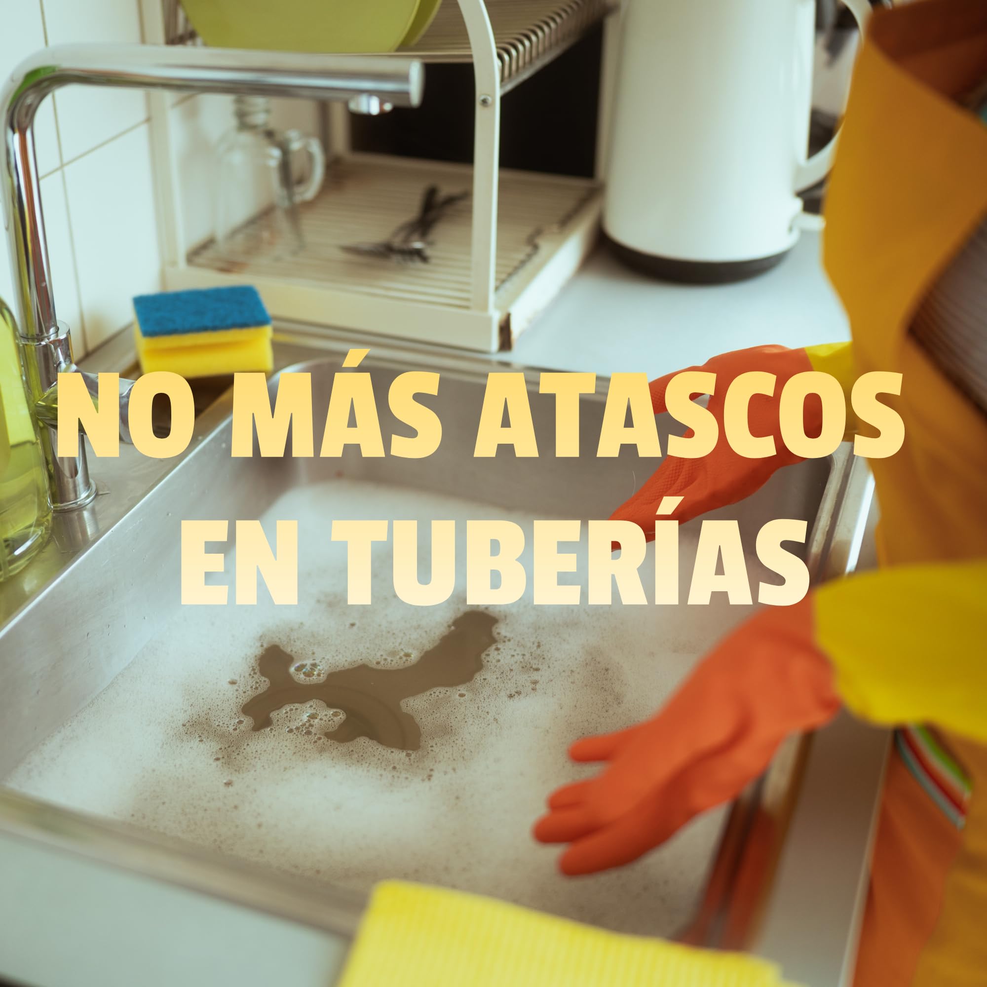 Desatascador de Tuberías Proquimar – Elimina Atascos por Pelo, Comida y Más – Uso Doméstico – Garrafa de 5 Litros