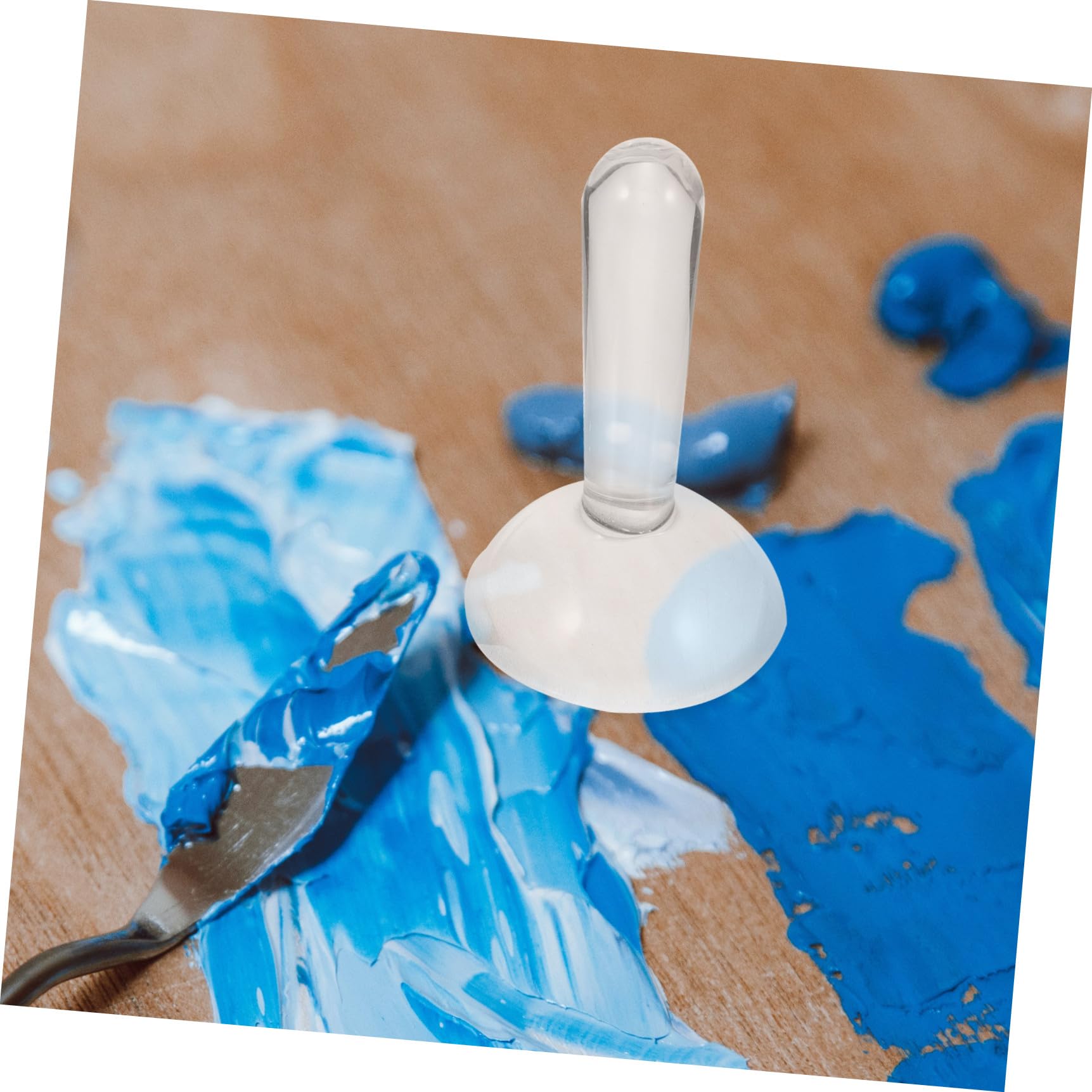 Pilon en Verre Manche Ergonomique Léger, Outil de Broyage Artisanal pour Peinture à l'huile et Pigments Naturels pour Usage Domestique