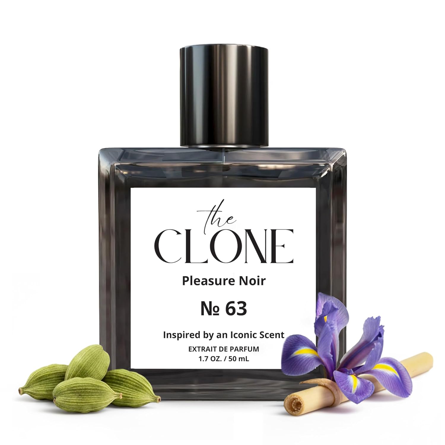 Clone, Pleasure Noir No. 63 - Inspired by S.antal 33 For Men Women Unisex, Extrait de Parfum, Luxury Fragrance Perfume Spray, 1.7 Fl Oz (50ml)