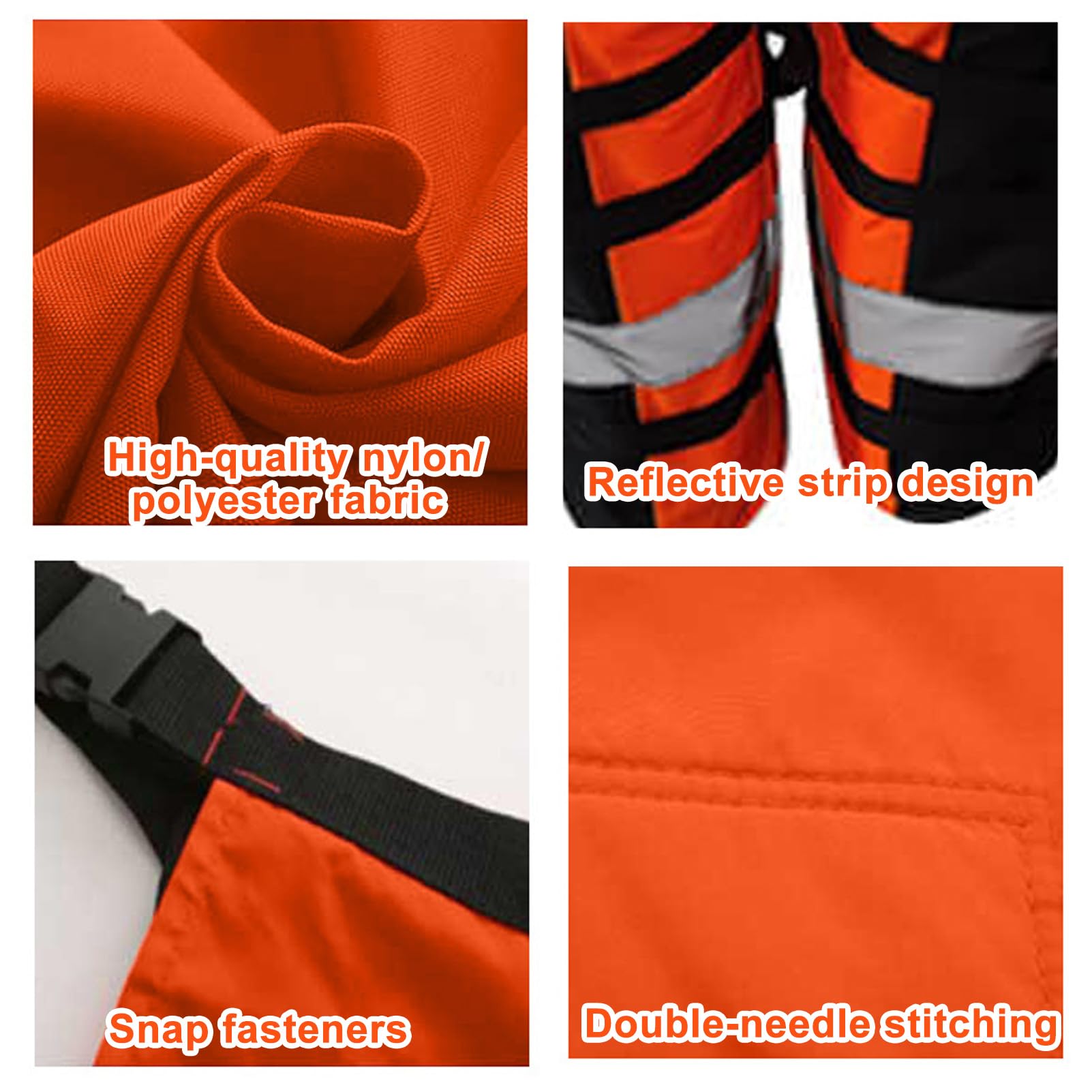 Pantalones de Motosierra de 9 Capas Cortados para protección, Pantalones Protectores para Motosierra para Hombre, Envoltura, Naranja Motosierra Chap para Cortar y Registrar silvicultura(M)