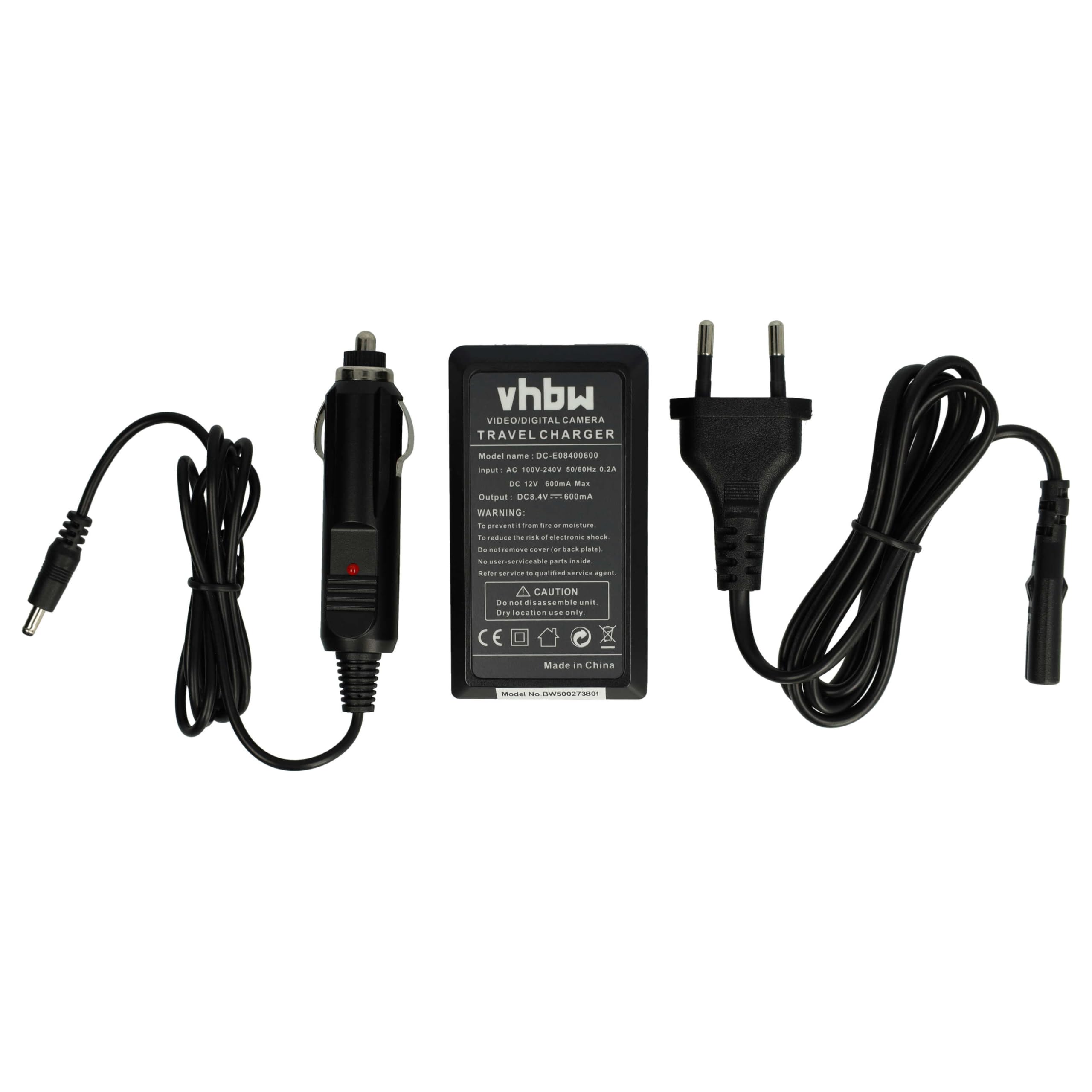 vhbw USB acculader compatibel met Canon MV-serie MV400, MV400i, MV410, MV430i, MV450i digitale camera, camcorder, actiecamera-accu - laadschaal
