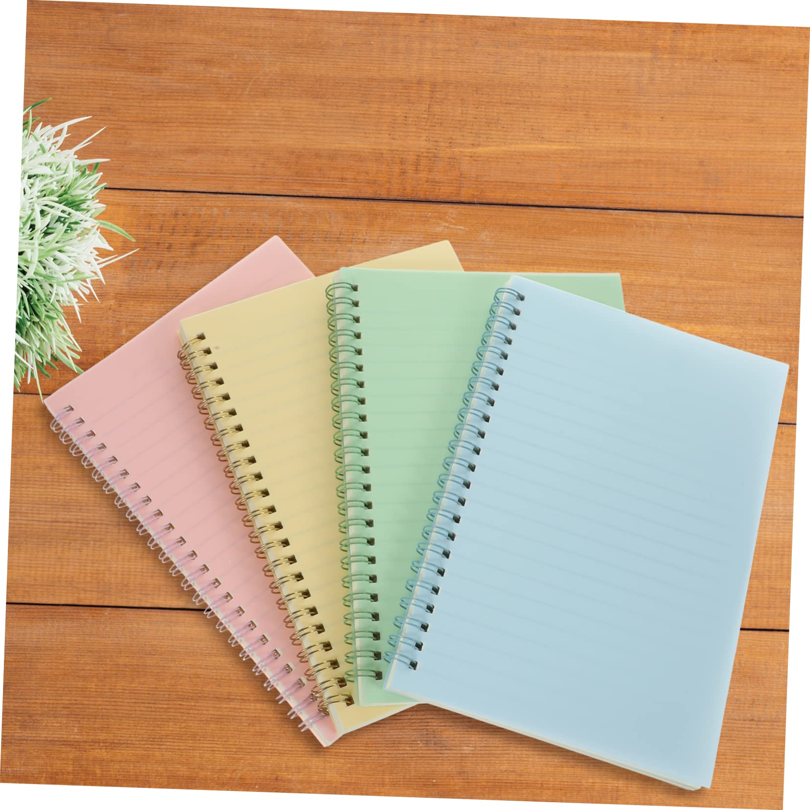 Quaderno Spiralato A5 4pezzi Carta Spessa e Design Classico Minimalista, Previene Problemi di Ombreggiatura, per Studenti e Insegnanti