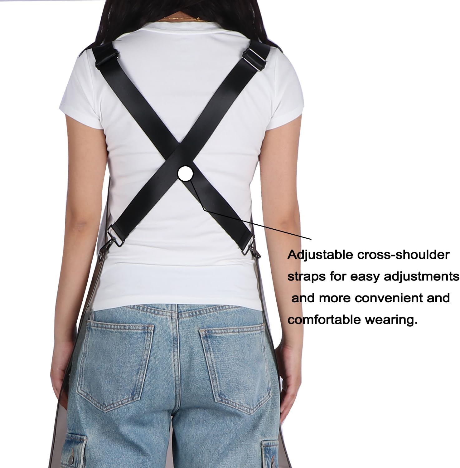 Updated Hair Stylist Apron,Preventing Hair Pockets- Waterproof Transparent Salon Apron,Multi-pocket with zipper - Image 5