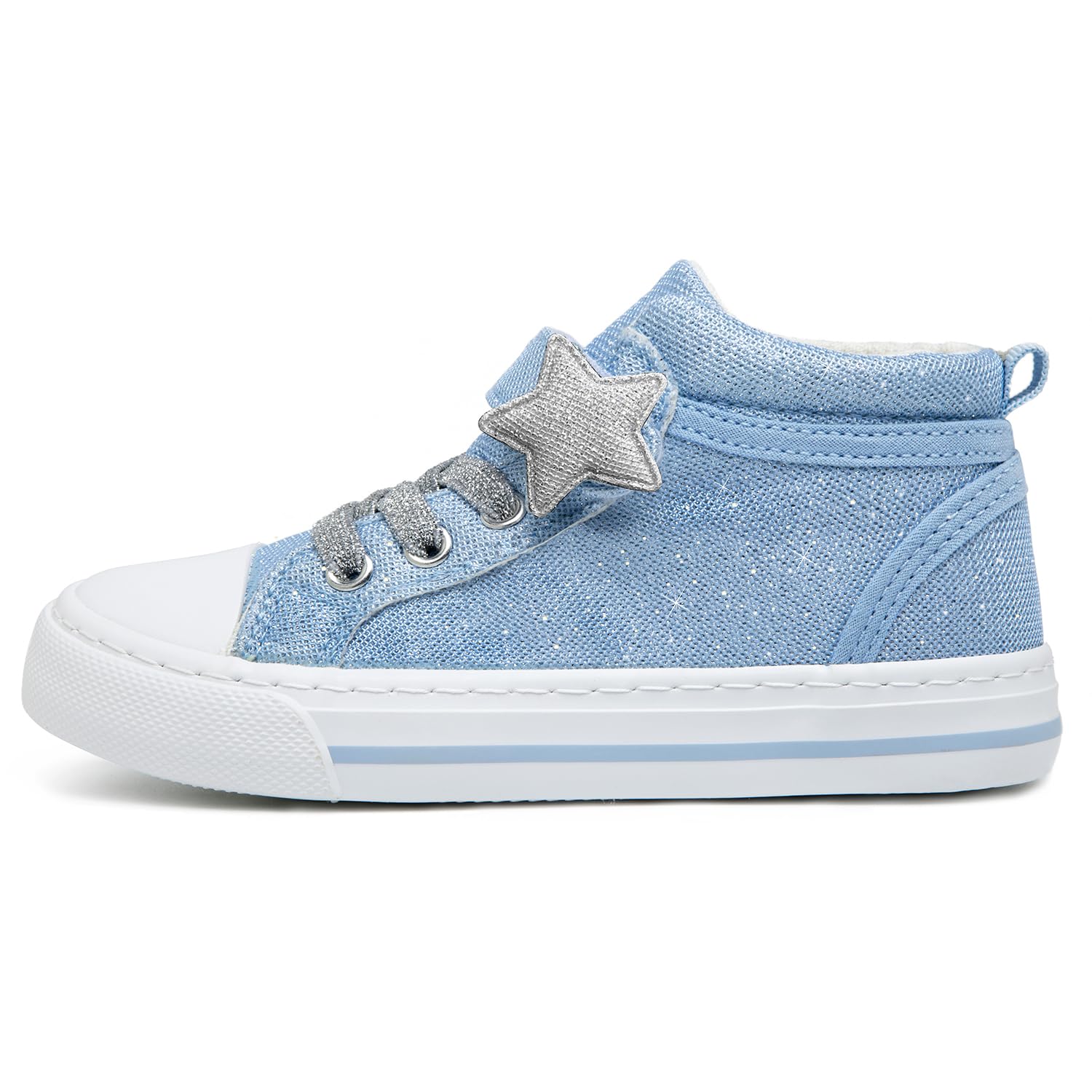 HugRain Toddler Girls Kids Sparkle Fashion Outdoor Walking Sneakers