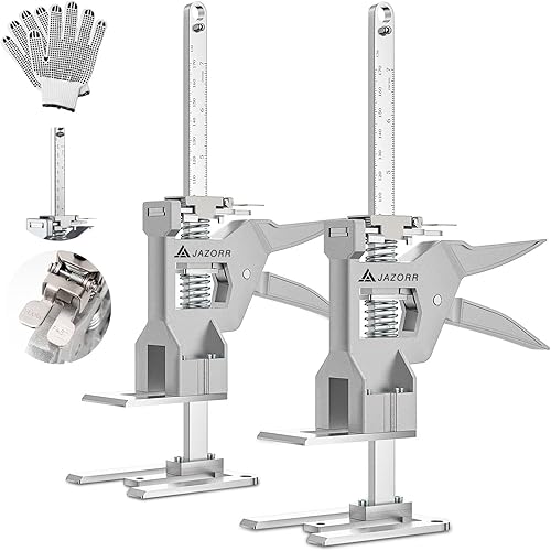 2 piezas de metal de ahorro de trabajo, soporte de carga de 880 libras, dispositivo de elevación multifunción de ajuste de altura, herramienta de