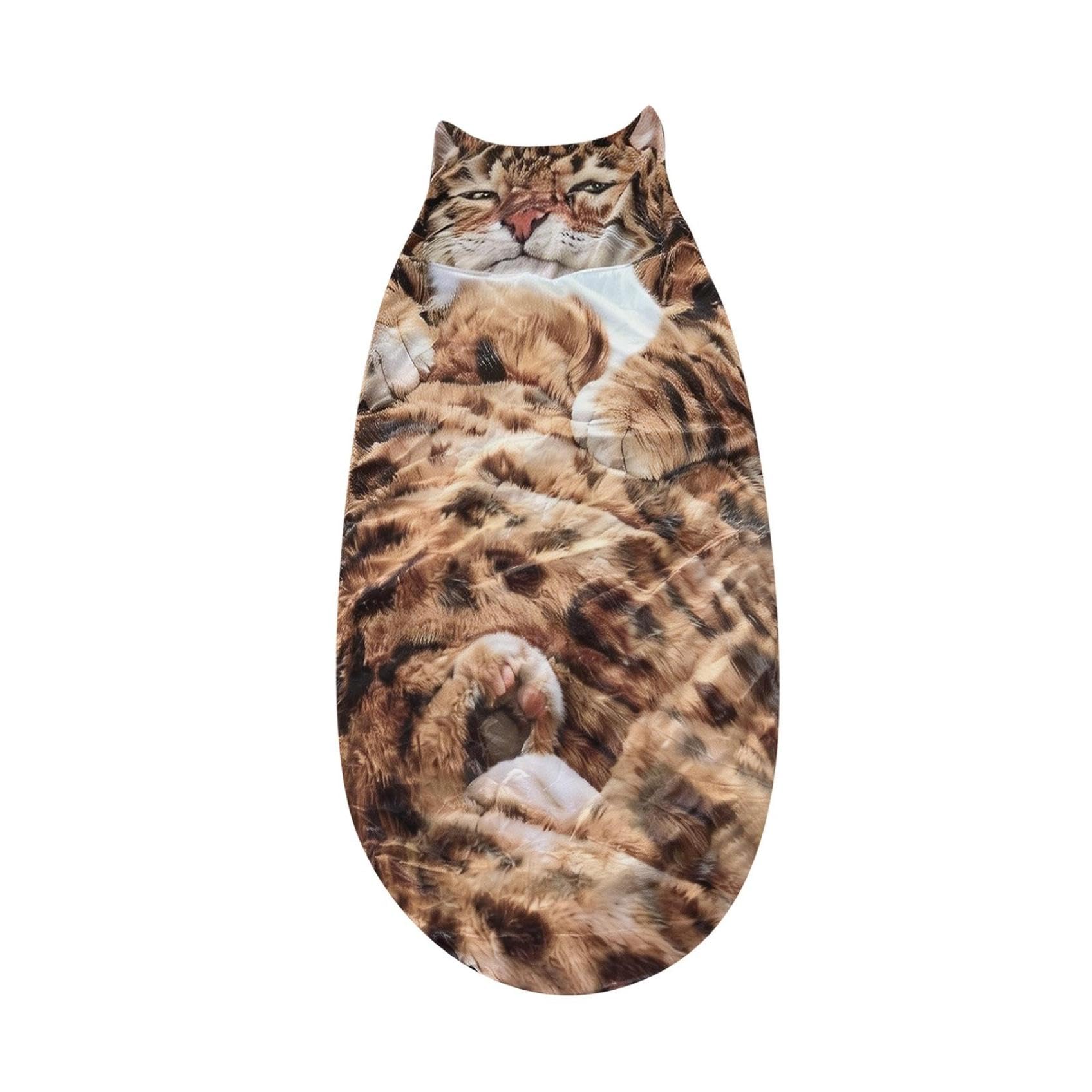 Sac de couchage pour chat pour homme, sac de couchage moelleux pour adulte, motif enveloppe géante en peluche pour le camping et les soirées pyjama, couverture de détente en polaire douce et chaude