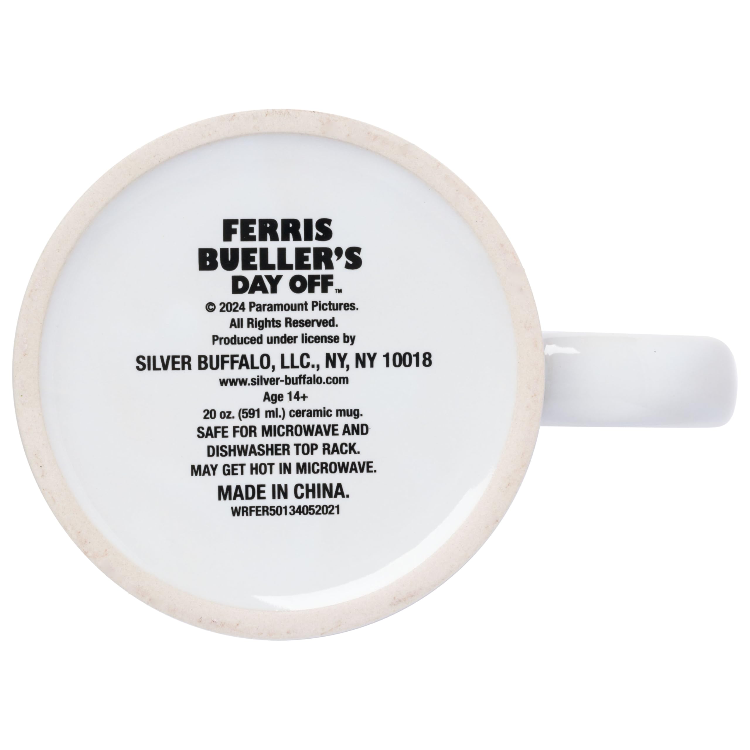 Silver Buffalo Ferris Bullers Day Off Pretty Fast Keramiktasse, 590 ml