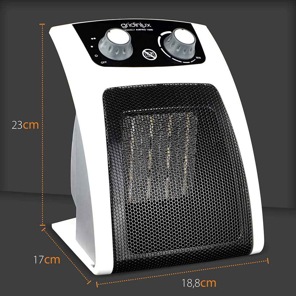GRIDINLUX. Heimelige AirPro 1500 Ceramic Heater 3 Modes Adjustable  Thermostat Safety System Low Heat Consumption Vertical Design : Amazon.de:  DIY u0026 Tools
