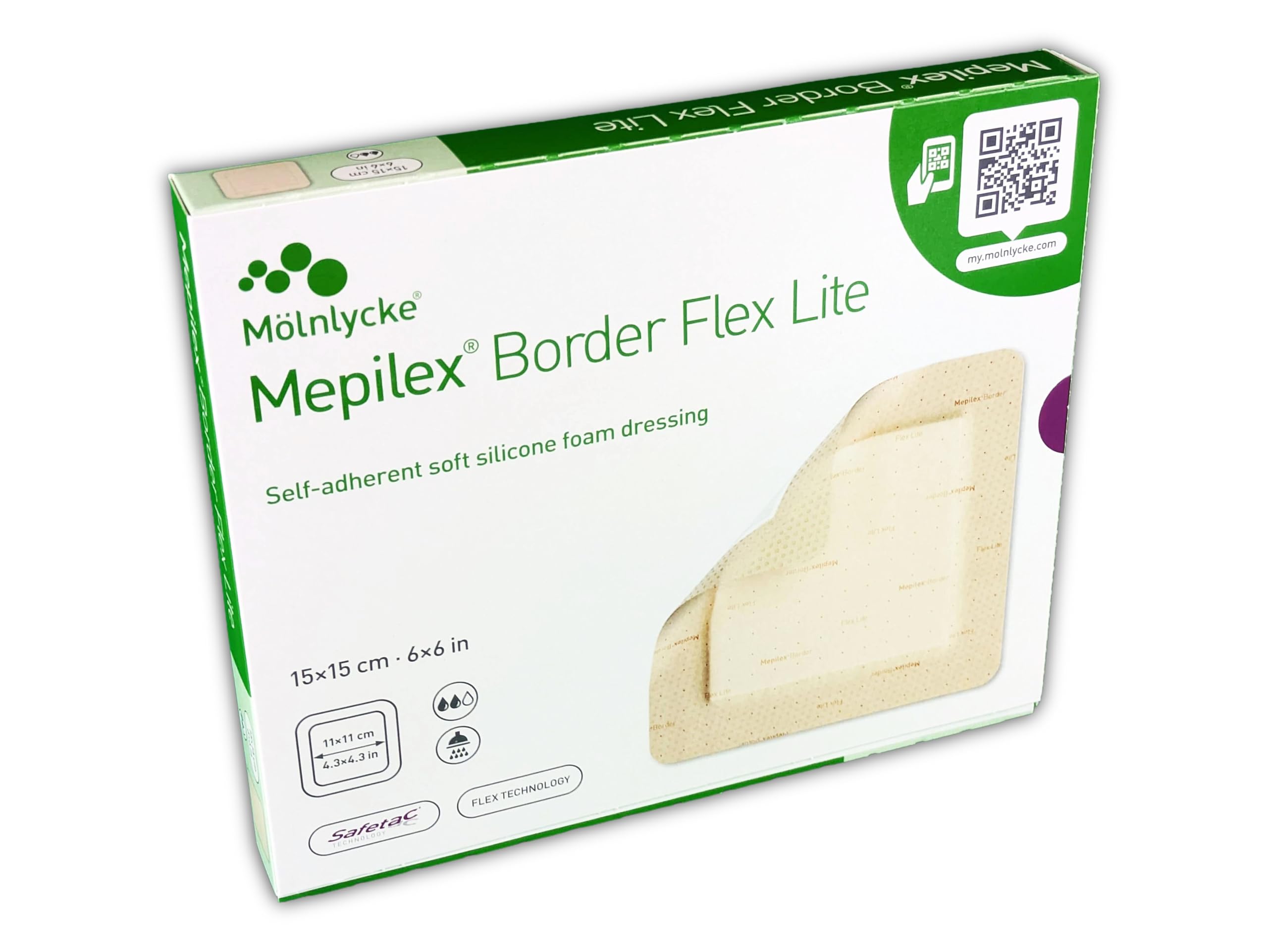 Mölnlycke Mepilex Border Flex Lite 15 x 15 cm, 5 unidades