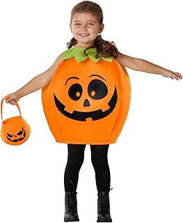 Morph Toddler Pumpkin Costume - Pumpkin Costume Toddler - Kids Pumpkin Halloween Costume - Toddler Halloween Costume Pumpkin 3-4 Years