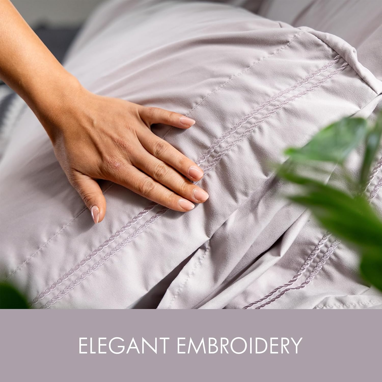 ClevaHome King Size Sheet Set - 6 Piece Soft Breathable Luxury Bed Sheet Set - Shrinkage & Fade Resistant Embroidered Bedding Sheet with Deep Pocket, 2 Extra Pillowcases (King, Purple Dove)