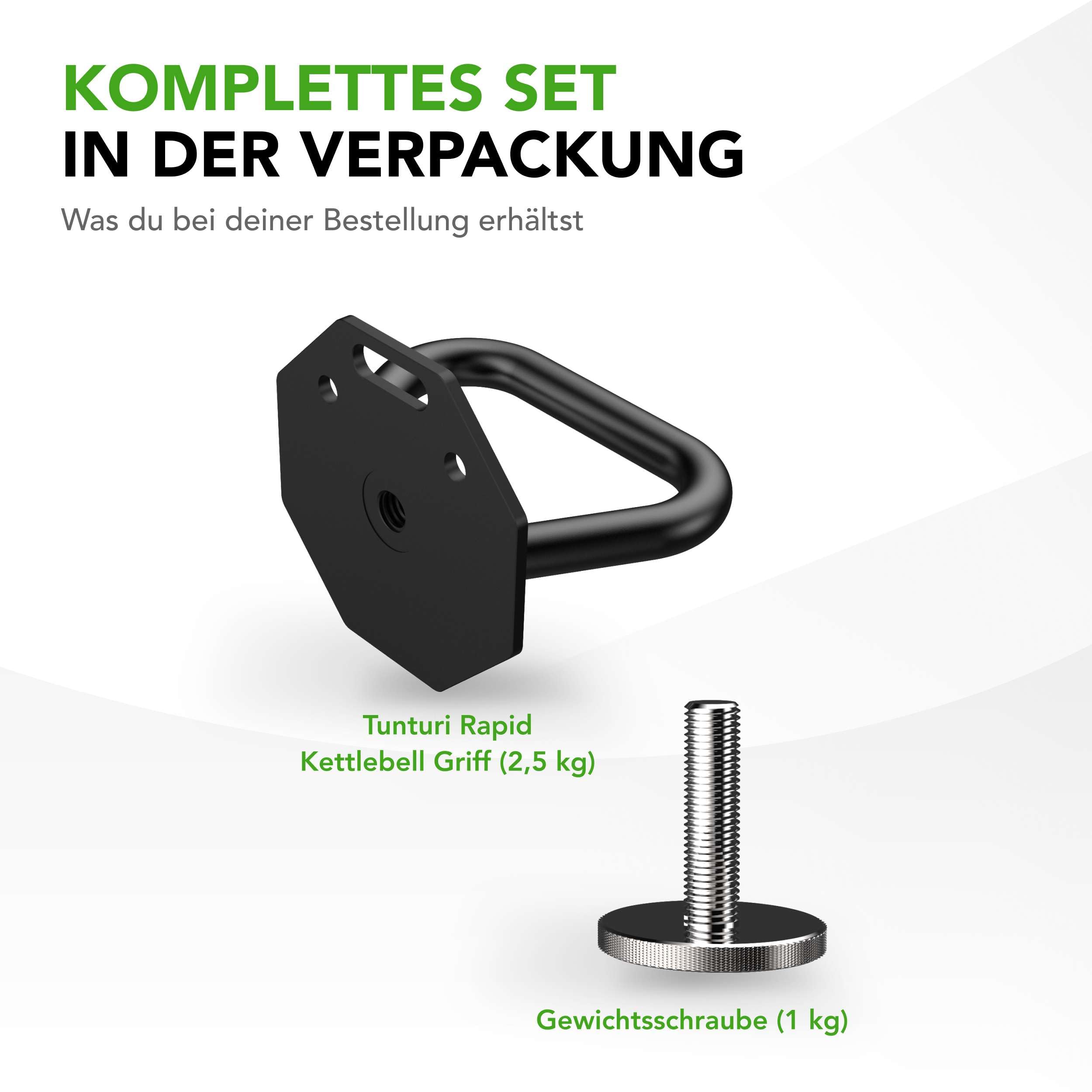 Tunturi Rapid Verstellbare Kettlebell – 3,5-kg-Kettlebellset – Verstellbar von 2,5 bis 3.5 kg – 2 Kettlebells in einem – Gewichteset für das Homegym
