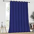 NICETOWN Sliding Glass Door Curtain Panel, Home Decoration Privacy & Noise Reducing Room Divider for Shared Apartment (1 Piece, Dark Blue, W80 x L108)