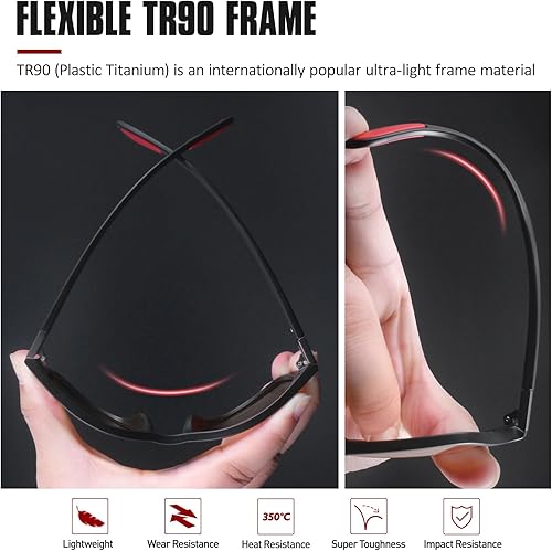 Miniatura 3 de GQUEEN - Lentes de sol polarizados para hombres y mujeres, marco flexible TR90, para conducir, pesca, ciclismo, senderismo, golf, deportes,