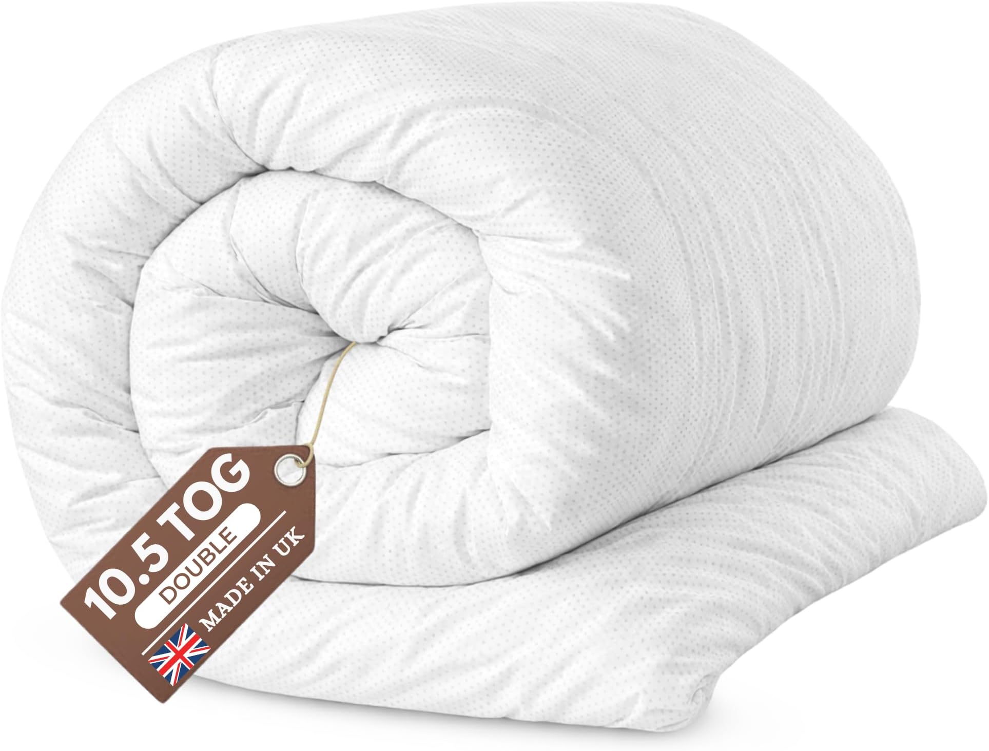 Double Duvet 10.5 Tog | Breathable Duvets for All Year Round Comfort | Anti-allergy Duvet Double with Hollowfibre Filling | Hypoallergenic UK-Made Quilt (Double, 200x200cm)