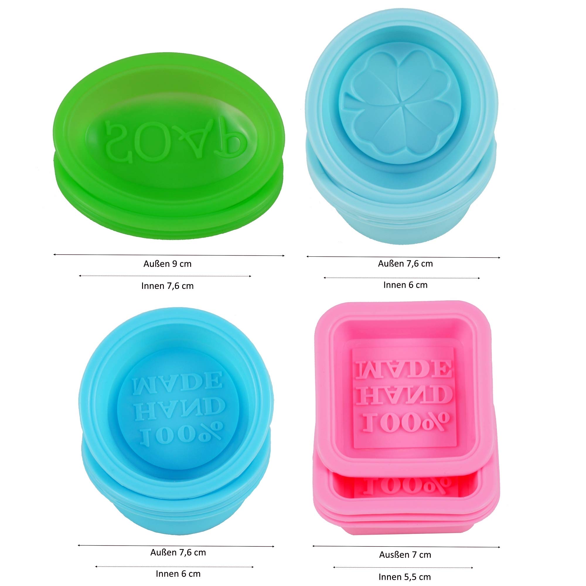 Stampi Silicone Per Sapone Fatto A Mano - 6 Forme Per Candele, Resina E DIY Craft - Foto 9