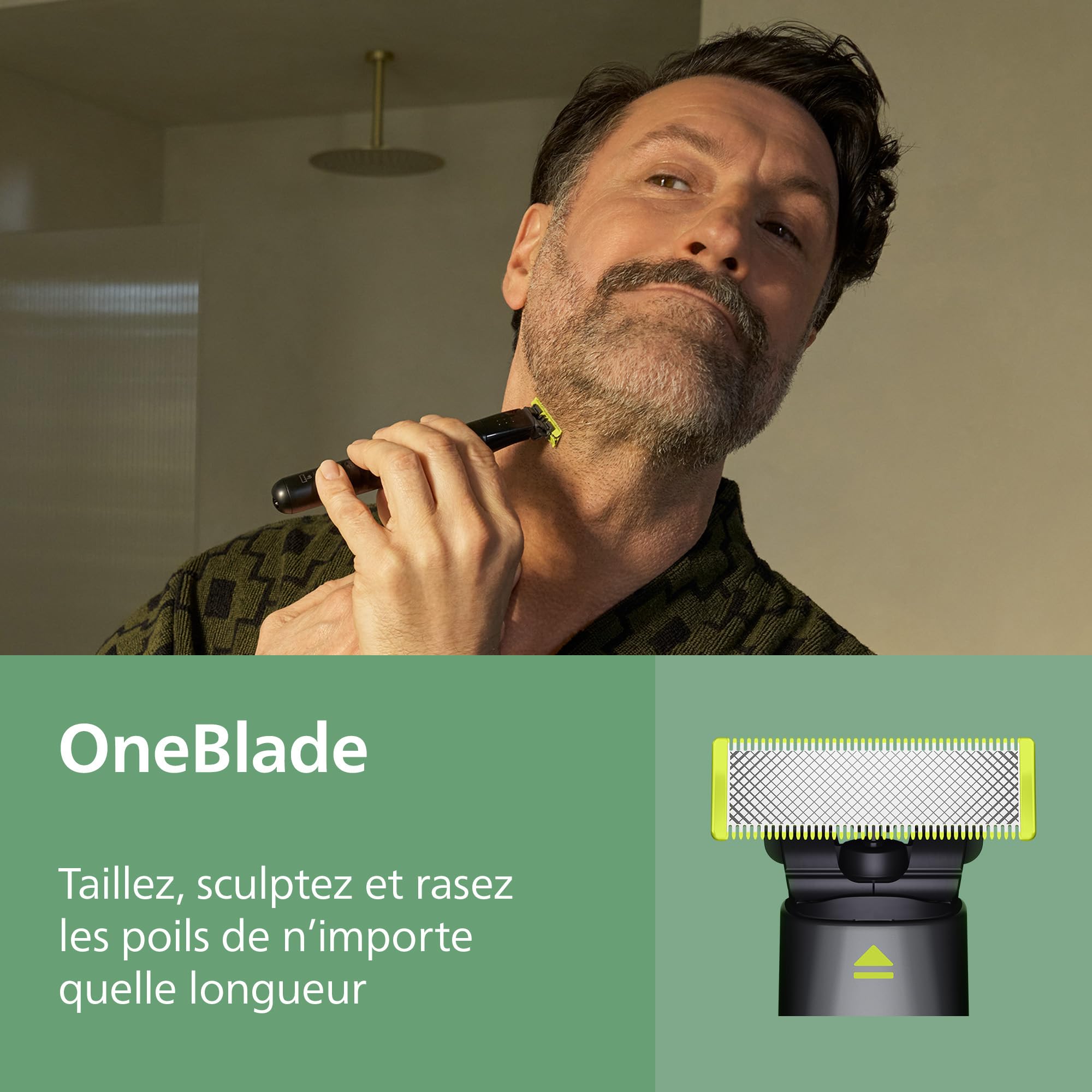 Philips Multigroom série 9000 Tondeuse tout-en-un 19 accessoires + rasoir OneBlade pour hommes – ensemble tondeuse/rasoir pour barbe, cheveux et corps, 27 hauteurs de coupe (0,2-20 mm), MG9556/15