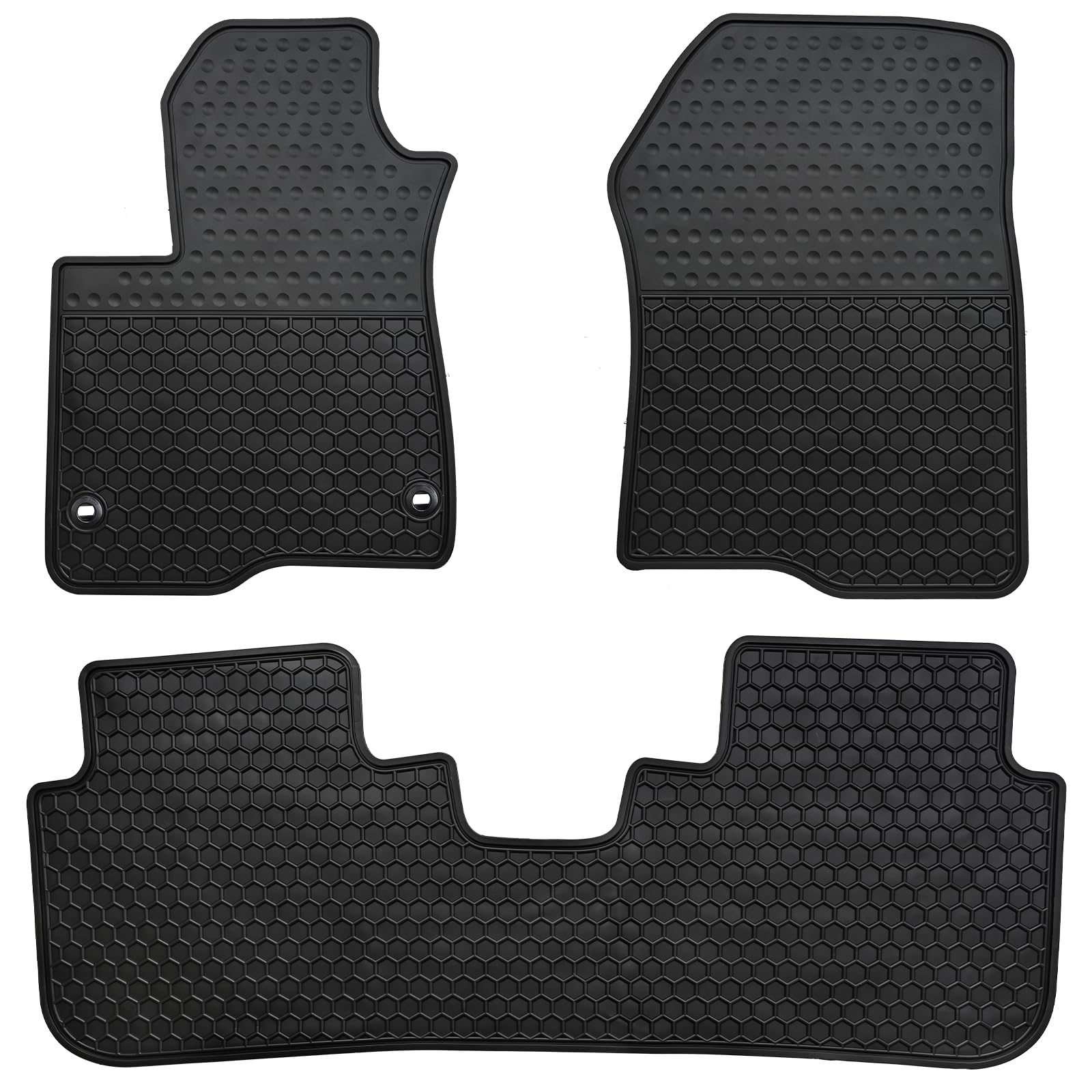 San Auto Car Rubber Floor Mat for Honda CR-V 2023 2024 CRV(Included Hybrid) Custom Fit Black Auto Mats Liner All Weather Protection Heavy Duty Odorless