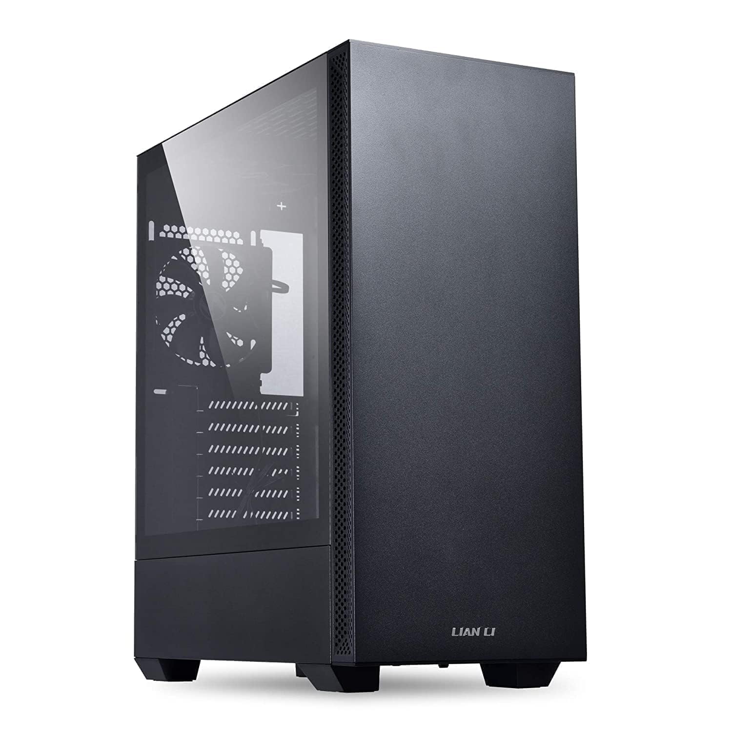 Lian Li Mid-Tower Chassis ATX Computer Case PC Gaming Case w/Tempered Glass Side Panel, Magnetic Dust Filter,Water-Cooling Ready, Side Ventilation and 2x120mm Fan Pre-Installed (LANCOOL 205, Black)