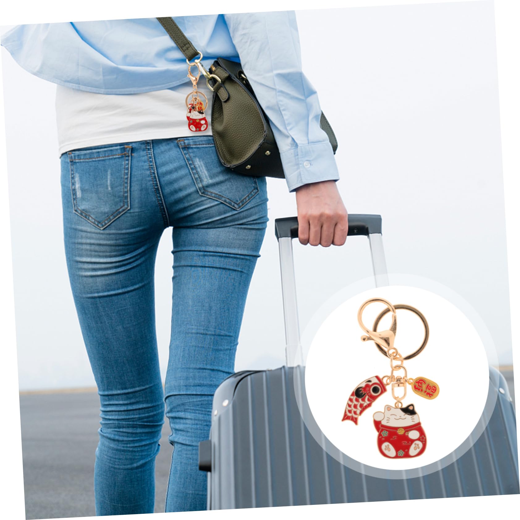 SOIMISS 16stücke Katzen-fisch Schlüsselanhänger Kreative Metallornamente Für Taschen Und Lifelike Dekorative Für Und Feste