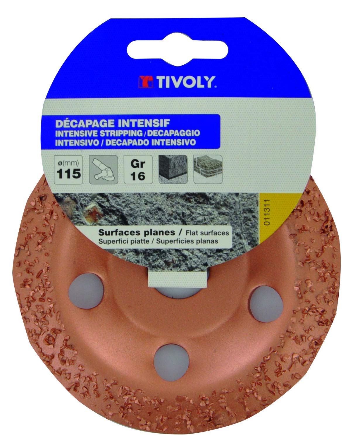 Tivoly xt10112011311 Disco de surfaçage grano carburo de tungsteno para amoladora D115 XL