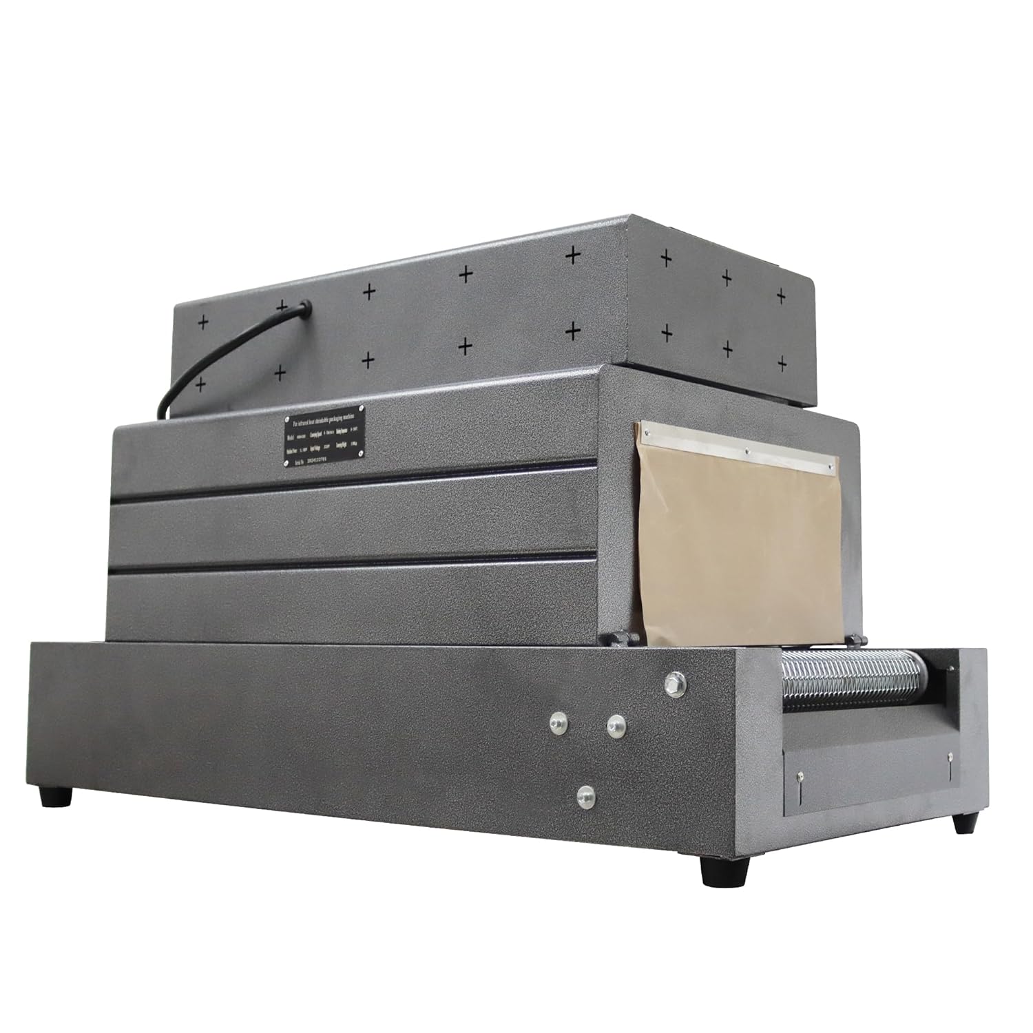 Heat Shrink Tunnel Machine Shrink Wrap Machine for Packaging Heat Tunnel Wrap Package Equipment Electric Mesh Type 15.75"X7.87" Max Shrinking Size 220V