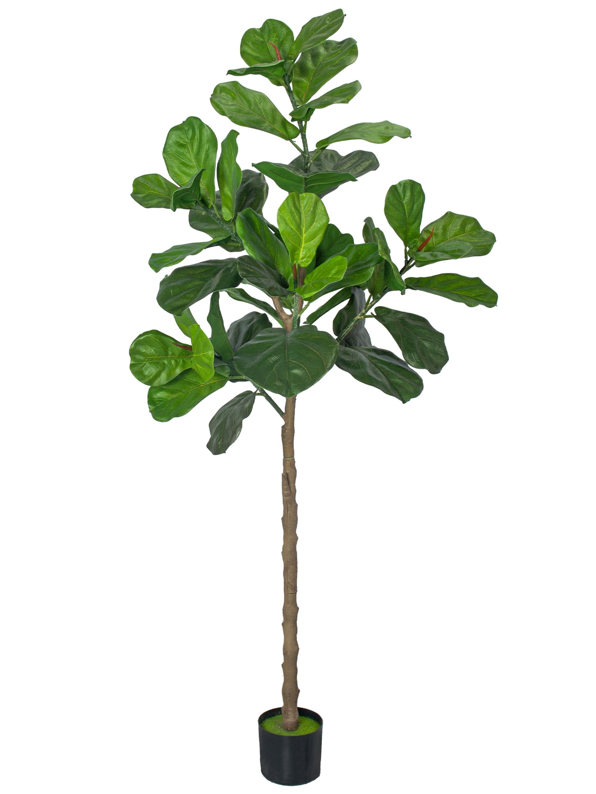 HAIHONG 5FT Artificial Plant Fiddle Leaf Fig Tree,Fake Tree Ficus Lyrata Plant with Real Texture Leaves, Faux Plants in Pot for Home Living Room Office Garden Indoor Outdoor Decoration