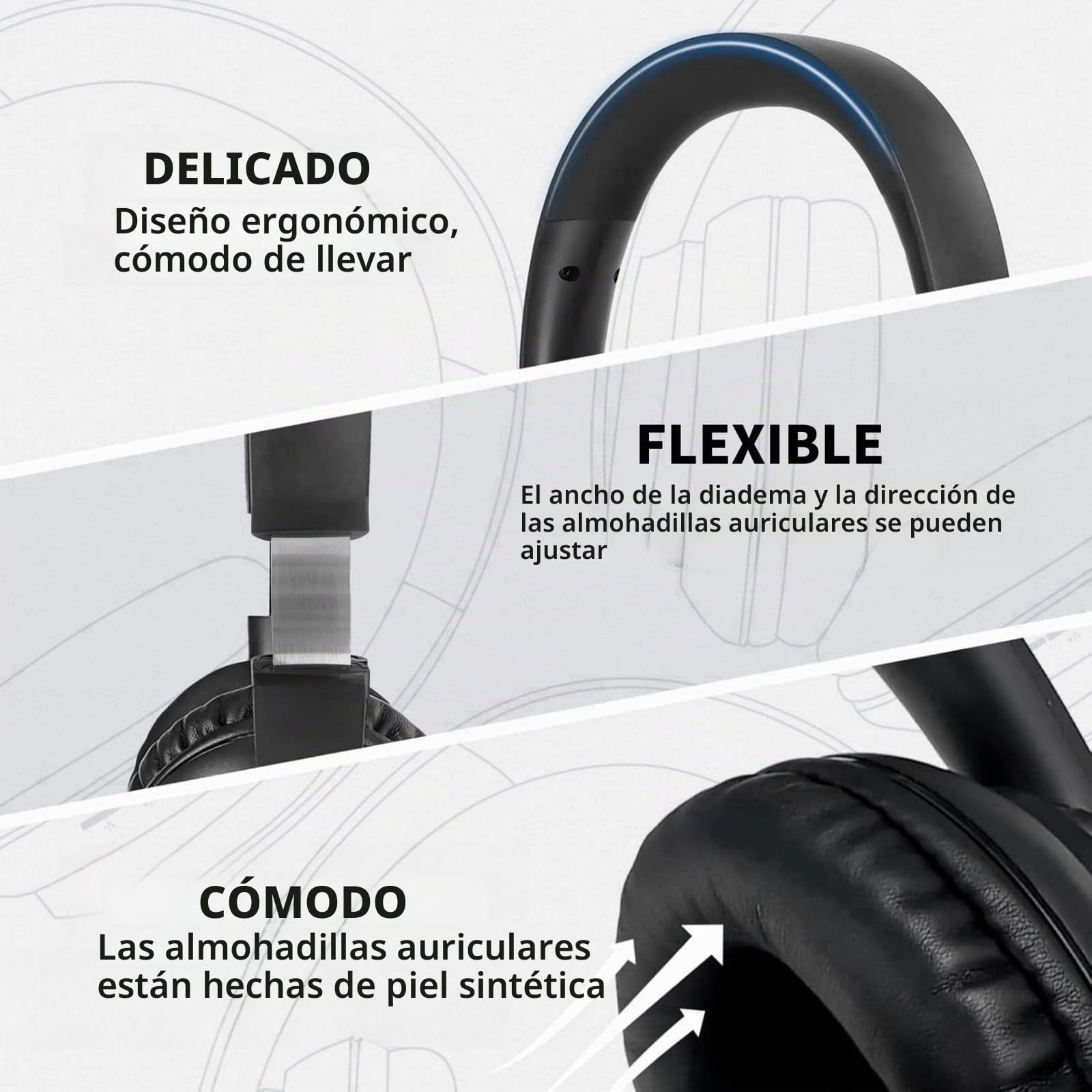 Auriculares Inalámbricos para TV con Modo Dual 2.4G RF y Bluetooth 5.3, Auriculares Inalámbricos Supraaurales Para ver Televisión con Base Transmisora, Mejora de Volumen para Personas Mayores, Negro