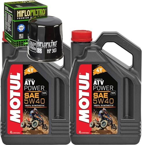 Oil And Filter Change Kit Compatible With 2000 Polaris Xpedition 325 RAD PowerSports Syynthetic 5W-40