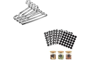 Seropy 40 Pack Tshirt Hangers Space Saving Stainless Steel Clothes Hanger with Spice Labels