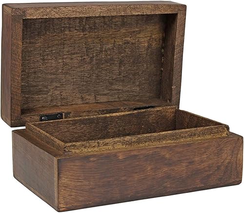Miniatura 2 de NIRMAN Caja de madera hecha a mano para joyas, organizador de almacenamiento de recuerdos con diseño celta tallado a mano