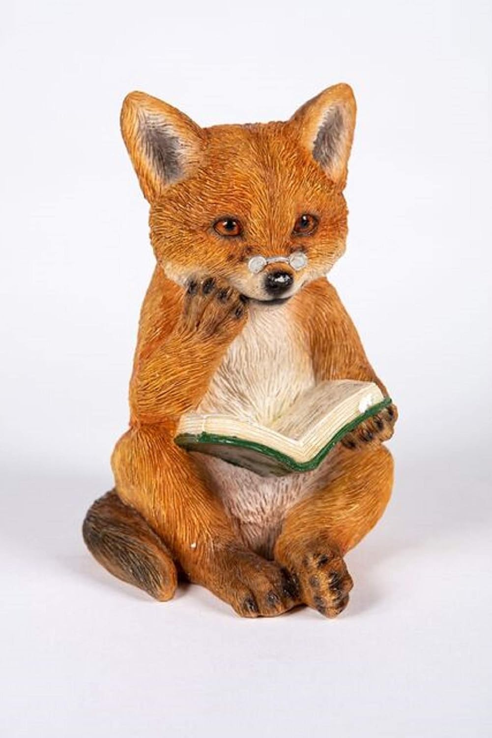 Reading Fox Ornament Figurine Statue Home Decor Garden Wildlife Figurine Indoor Or Outdoor Patio Lawn Frostproof Weatherproof 17cm - Image 3