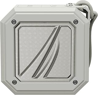Nautica Bluetooth Portable Speaker, Waterproof Wireless Speaker, Outdoor Speaker, Bluetooth Patio Speakers, Loud Sound, Clear Audio, USB Drive, 15-Hour Playtime (Off White-Off White)