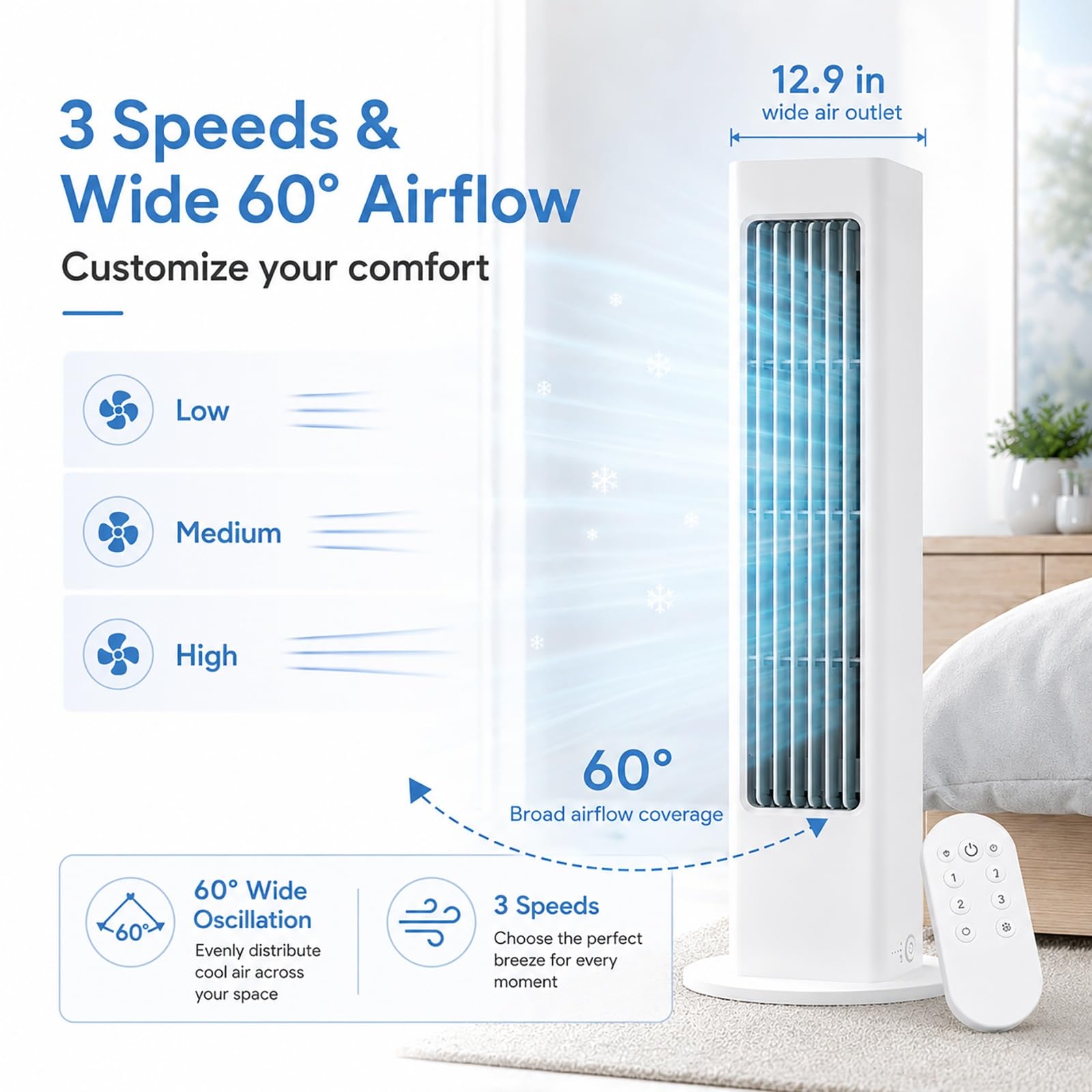 Ventilador Aire Acondicionado Portátil, Climatizador Evaporativo