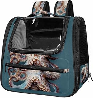 Octopus (1) Cat Carrier Backpack,900D Wear-Resistant Oxford Fabric, Dog Carrier Cat Backpacks Suitable for Travel