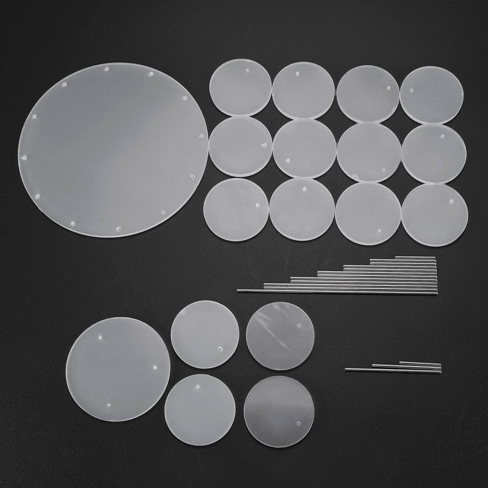 Lot de 2 présentoirs ronds en acrylique pour cupcakes - Support de qualité supérieure pour desserts et pâtisseries