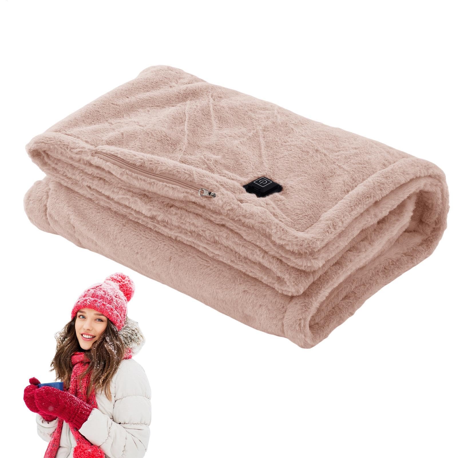 Couverture chauffante - Couverture électrique réglable respirante 140x85 cm poncho extérieur