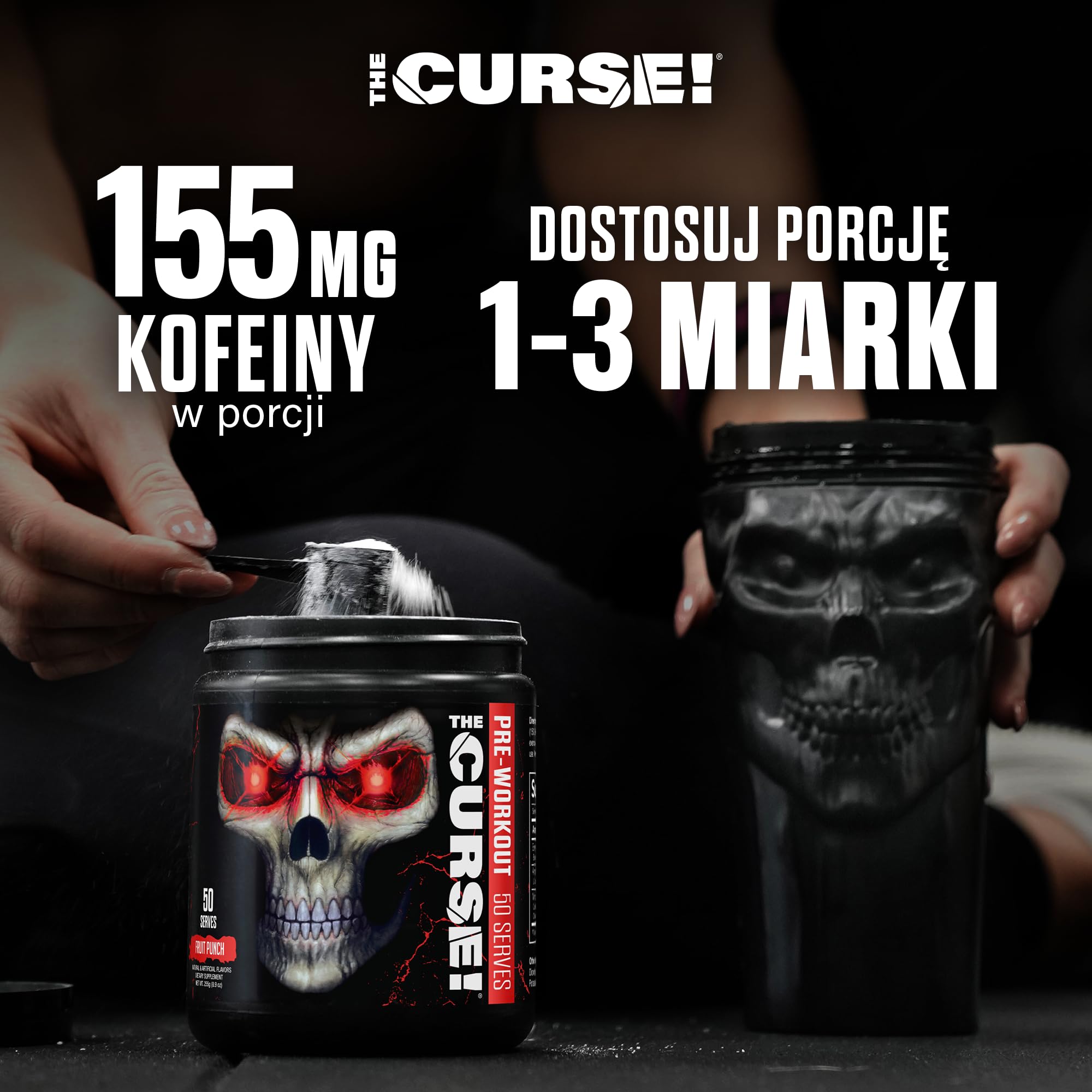 JNX Sports The Curse! Pre-Workout Powder with Caffeine, Beta-Alanine, Creatine & L-Citrulline, 50 Servings, Pre-Workout Supplement for Men & Women, Watermelon Flavour