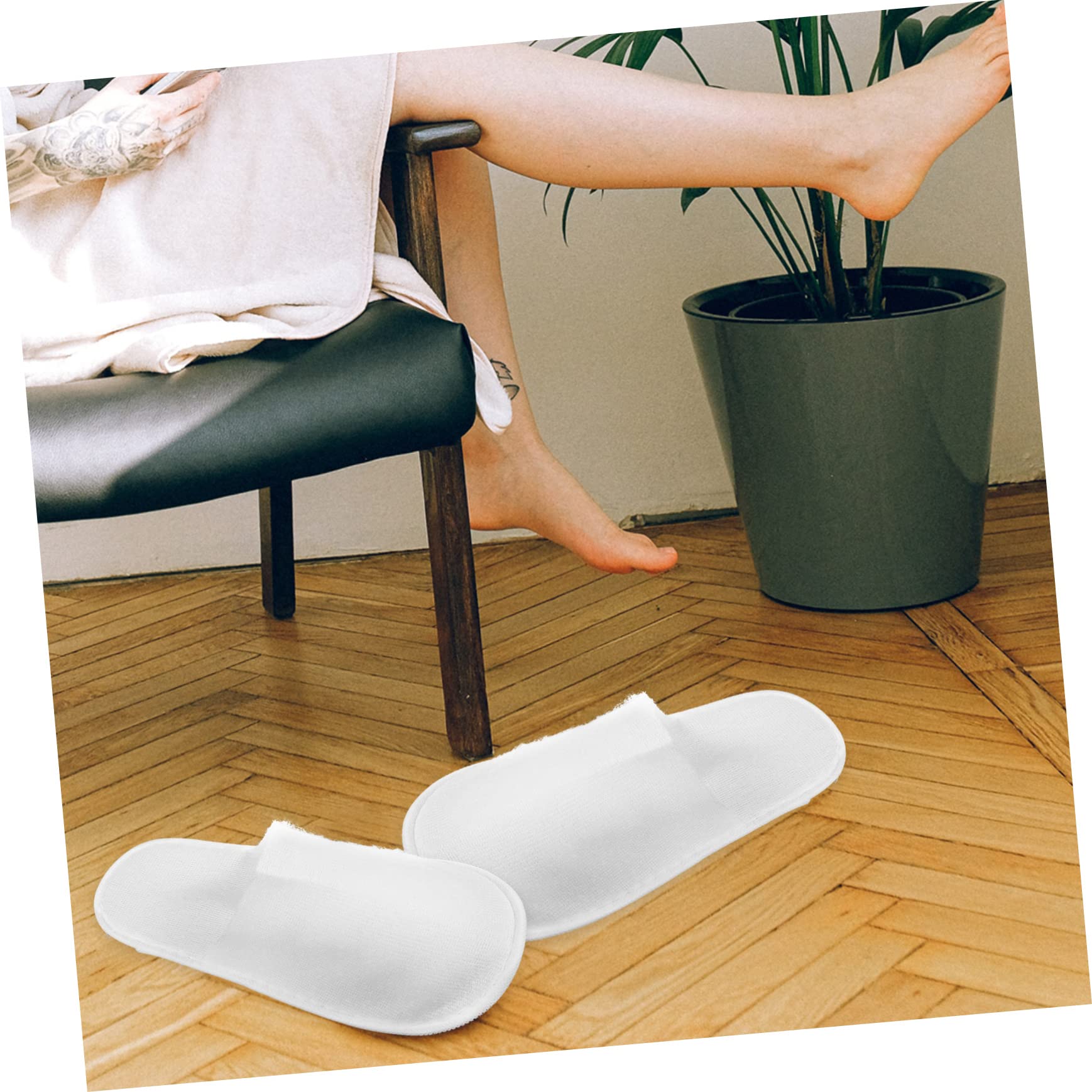 HAPINARY 12 Pack Disposable Guest Slippers Spa Hotel Use Soft Anti-Slip for Visitors Travel