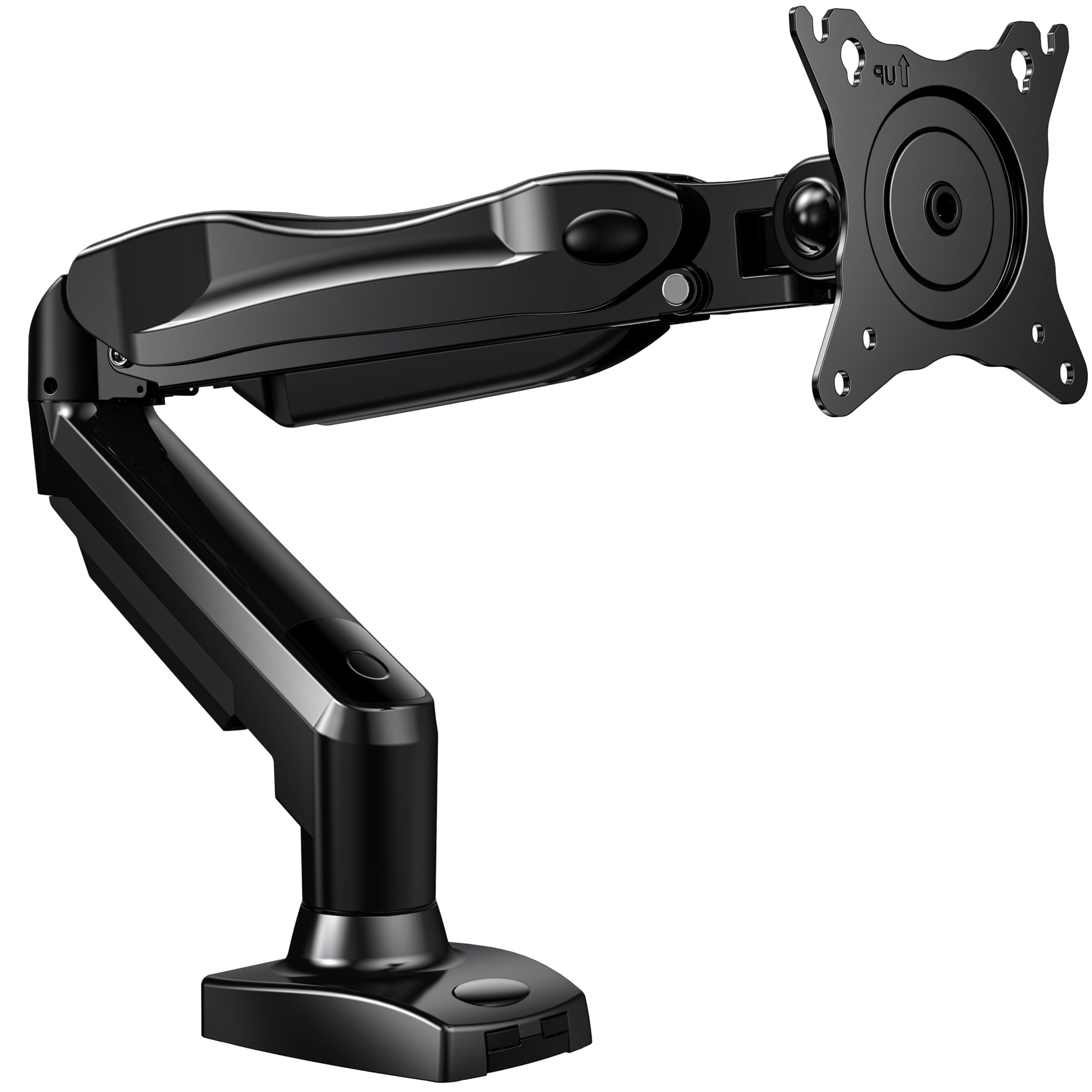 HUANUO Soporte Monitor Escritorio para Pantallas 13-32 Pulgadas, Brazo Monitor hasta 9 kg, Monitor Arm Ergonómico con Inclinación, Giro y Rotación 360°, Altura Regulable, VESA 75x75/100x100