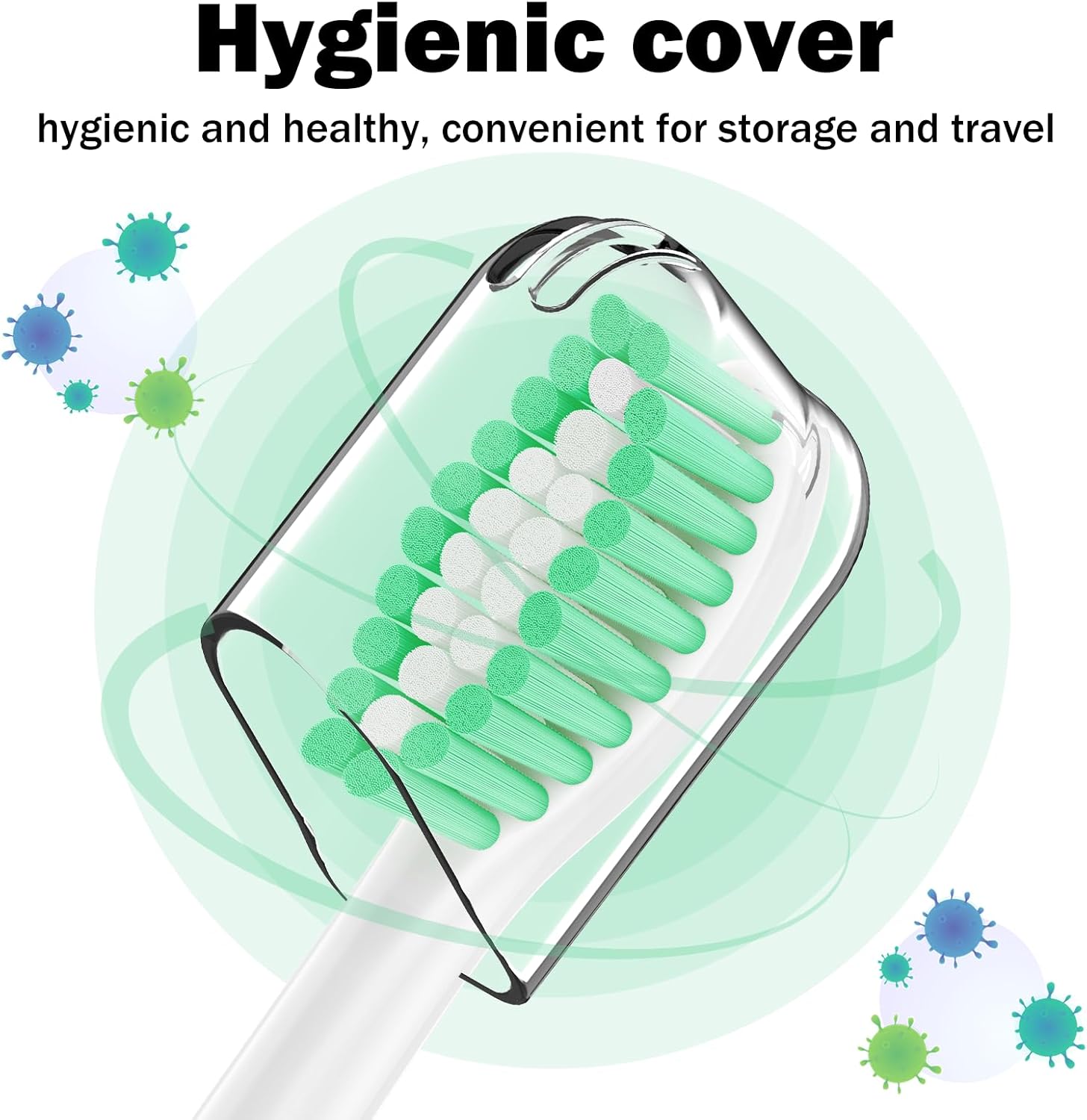 Toothbrush Heads for Philips Sonicare Replacement Brush Heads Fit E-Series Essence Xtreme Elite Advance and CleanCare, 6 Pack, HAPPYMOMO