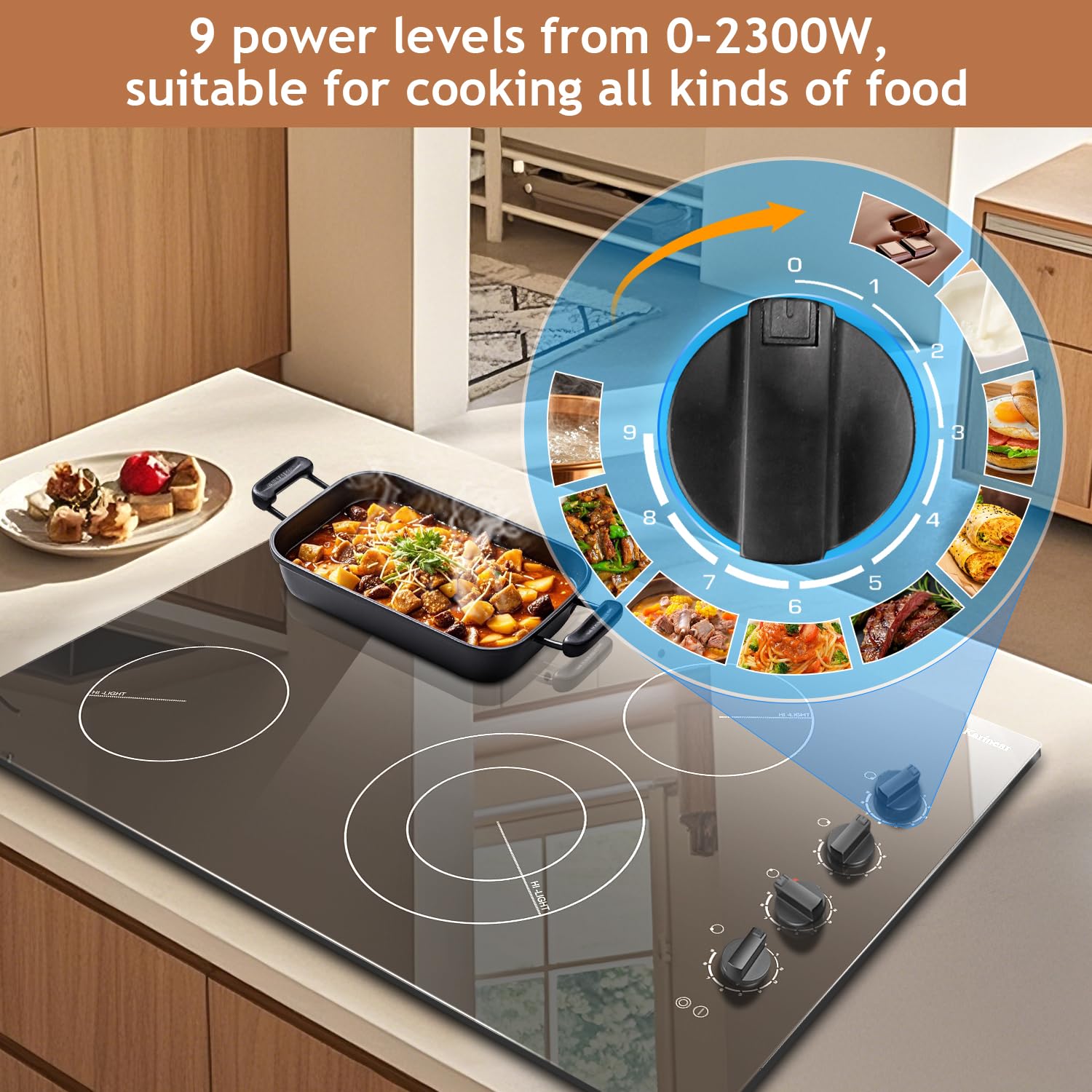 Snapklik.com : Electric Cooktop 30 Inch, 4 Burners Electric Stove Top
