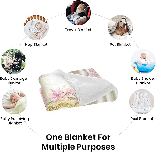 Miniatura 6 de Mantas de bebé personalizadas con nombre, manta de bebé personalizada para niñas, regalos de bebé, manta suave y cálida para recepción de pañales de